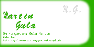 martin gula business card